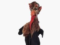 Krampusfigur, ca. 1945. Puppentheater, Stabfigur Linzer Puppenspiel, Inv.-Nr. F 18118/41;